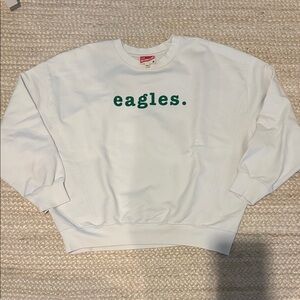 Philadelphia Eagles oversized off white heavy sweatshirt high quality fabric